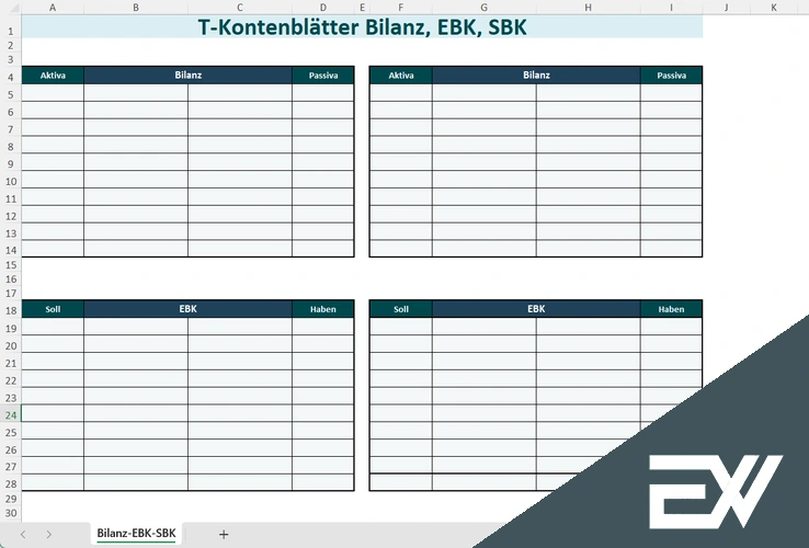 t konten excel