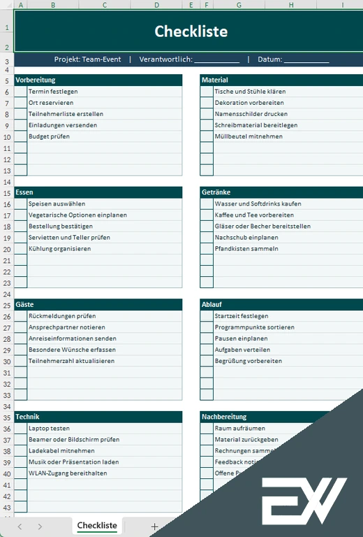 checkliste excel
