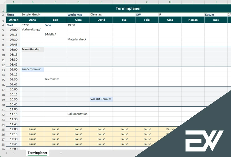 terminkalender excel